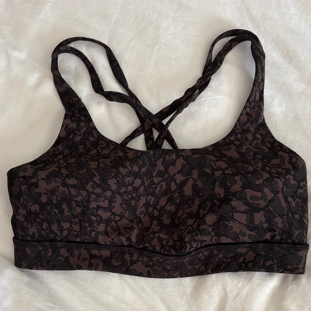 lululemon Energy Bra- Abstract Leopard Print